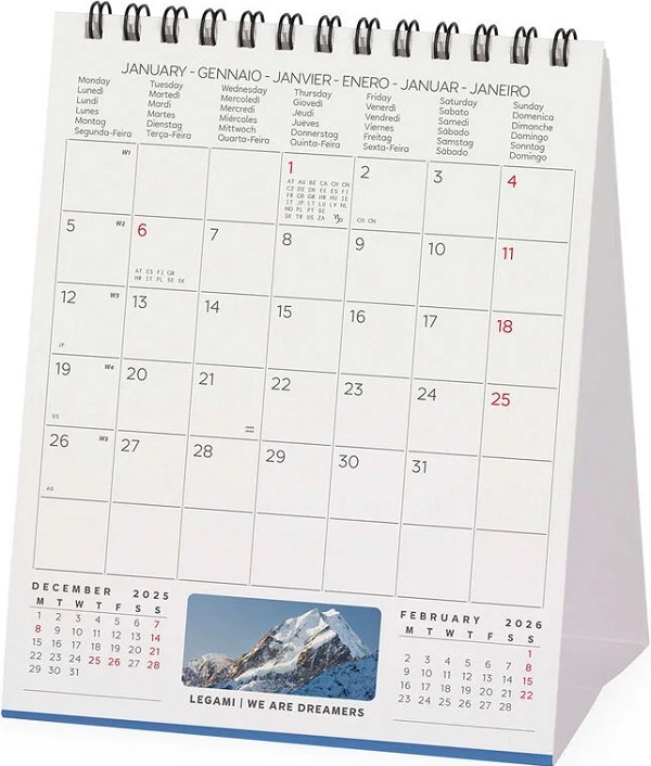 Calendar de birou 2026: Mountains