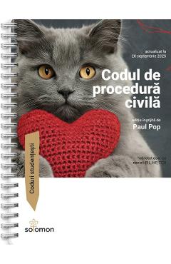 Coperta cărții 'Codul de procedură civilă Act. 20 septembrie 2025 Ed. Spiralată - Paul Pop'