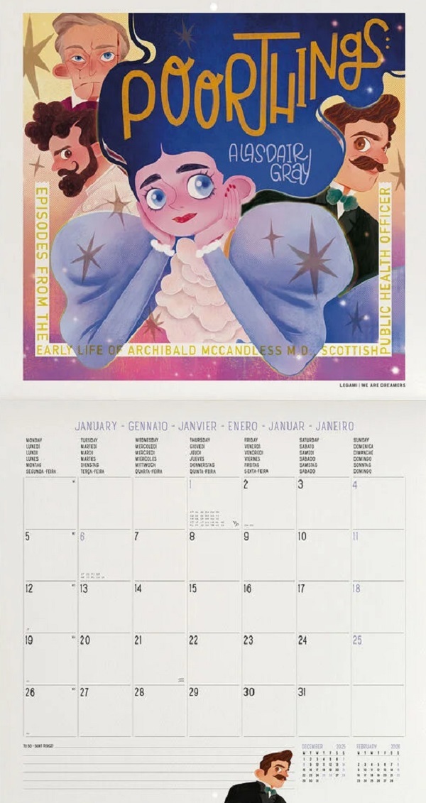 Calendar de perete 2026: The Book Lovers