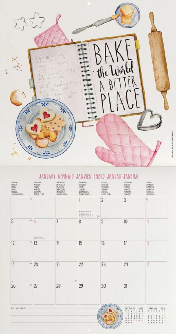 Calendar de perete 2026: Never Stop Dreaming