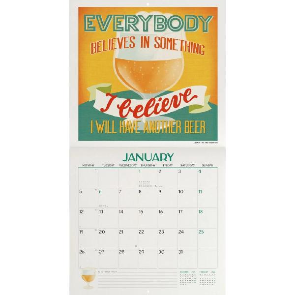 Calendar de perete 2026: Beer is Always a Good Idea