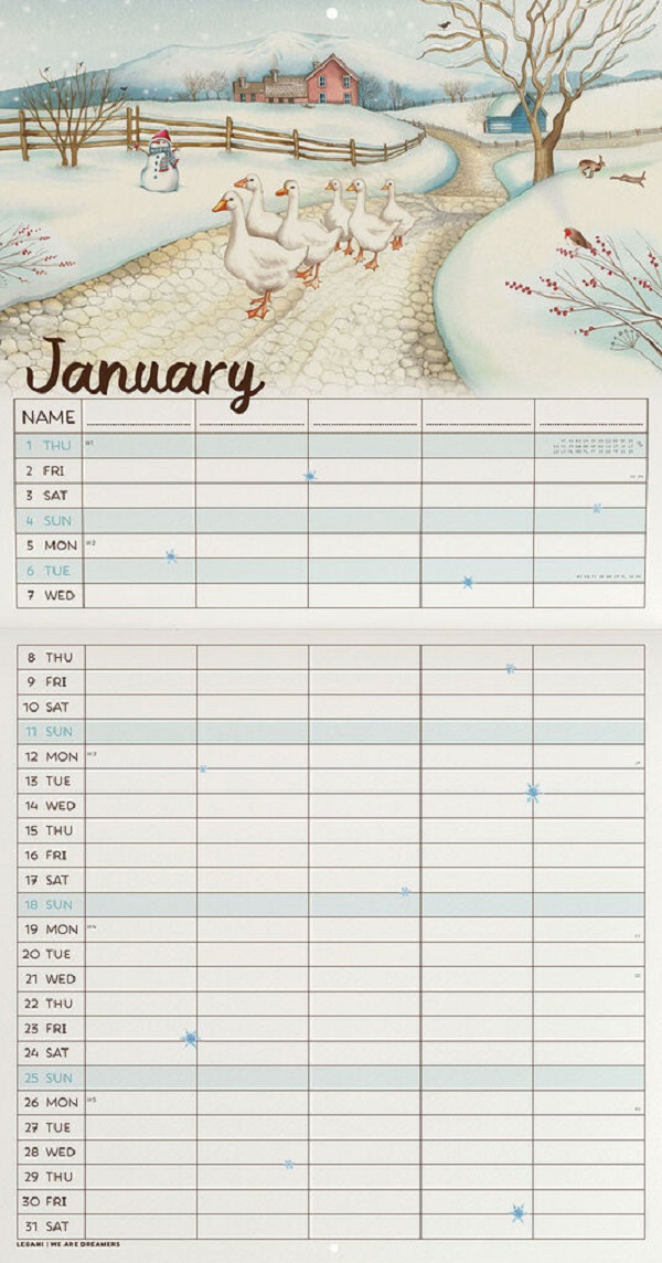 Calendar de perete 2026: Home Sweet Home