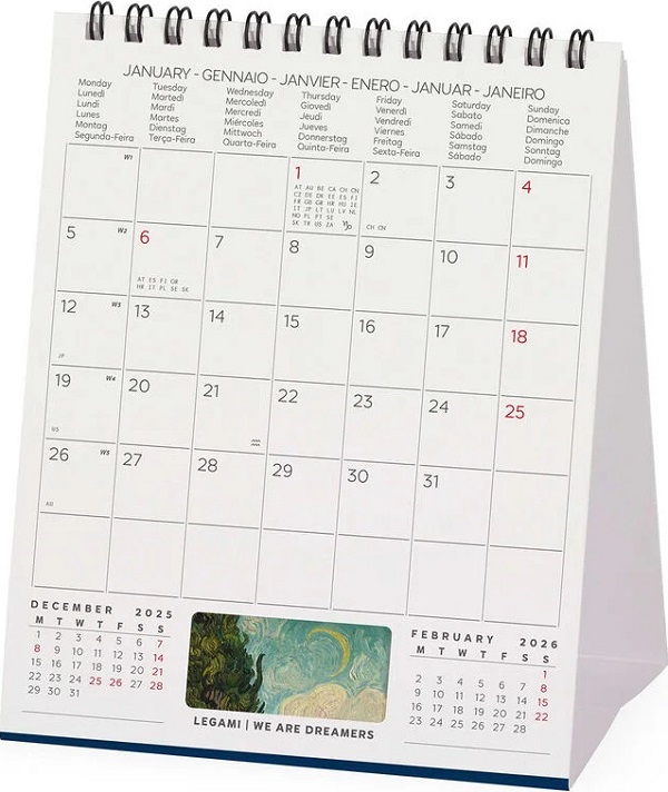 Calendar de birou 2026: Vincent van Gogh