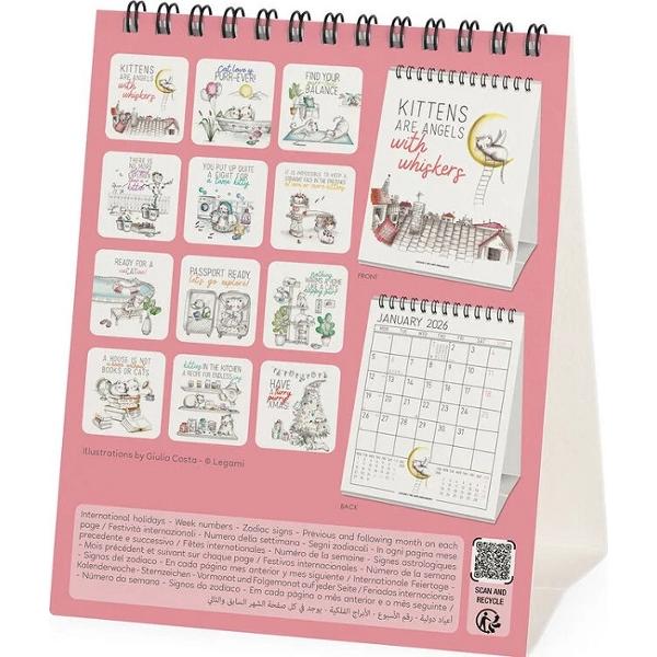 Calendar de birou 2026: Life is Better with Cats