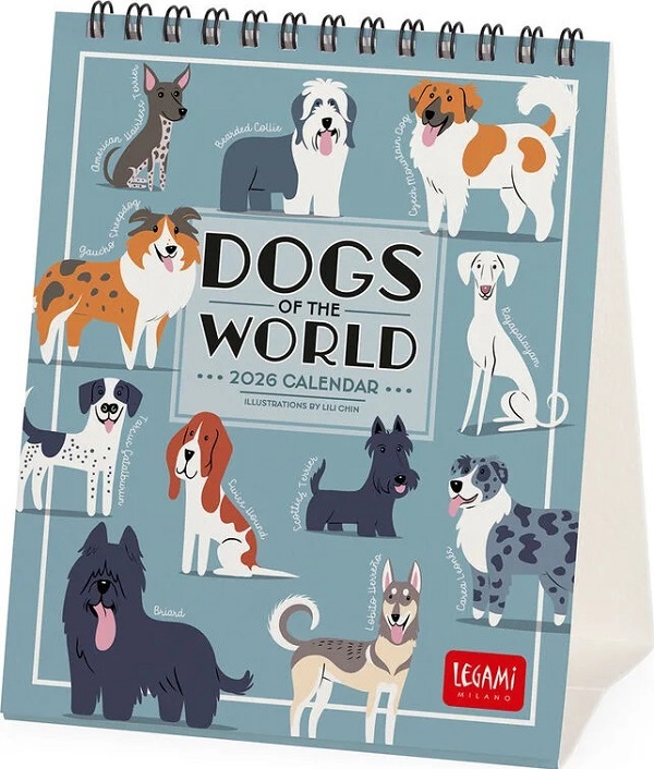 Calendar de birou 2026: Dogs of the World
