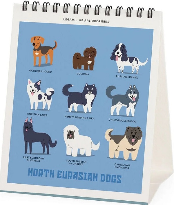 Calendar de birou 2026: Dogs of the World