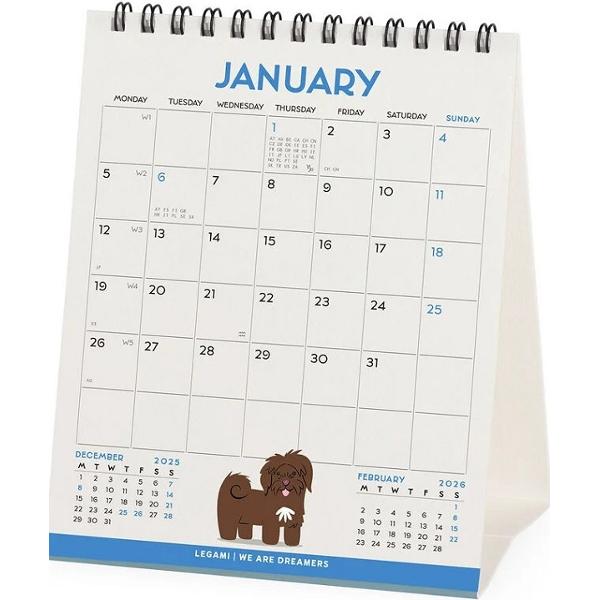 Calendar de birou 2026: Dogs of the World