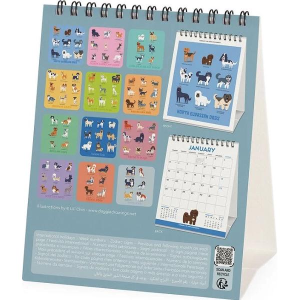 Calendar de birou 2026: Dogs of the World