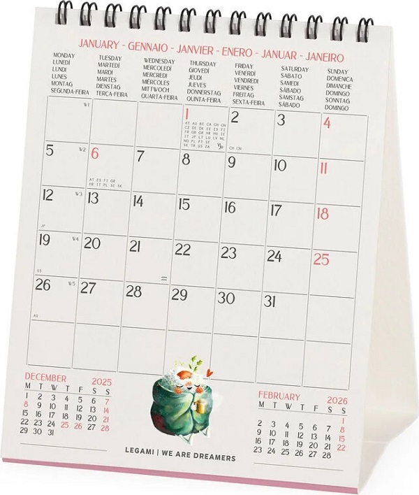 Calendar de birou 2026: Good Vibes Only
