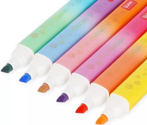 Set 6 evidentiatoare Dual-Tip. Meow