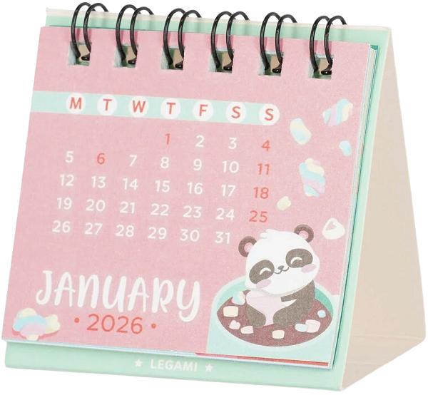 Mini calendar 2026: Cute Animals