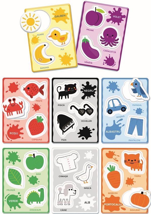 Joc educativ Agerino Baby: Recunoasterea culorilor. Montessori