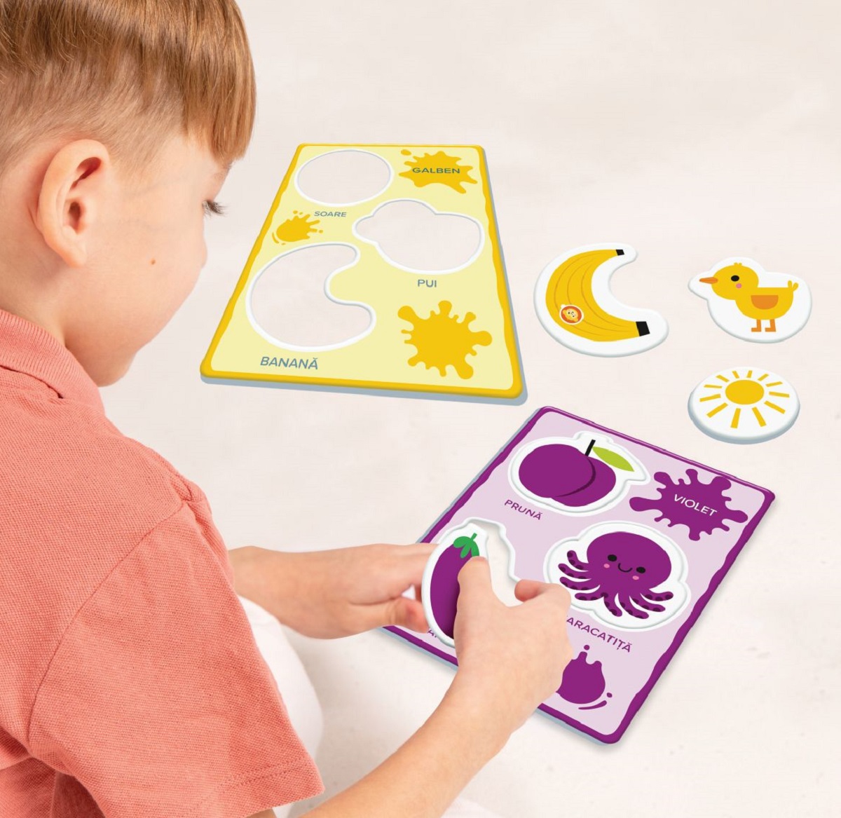 Joc educativ Agerino Baby: Recunoasterea culorilor. Montessori