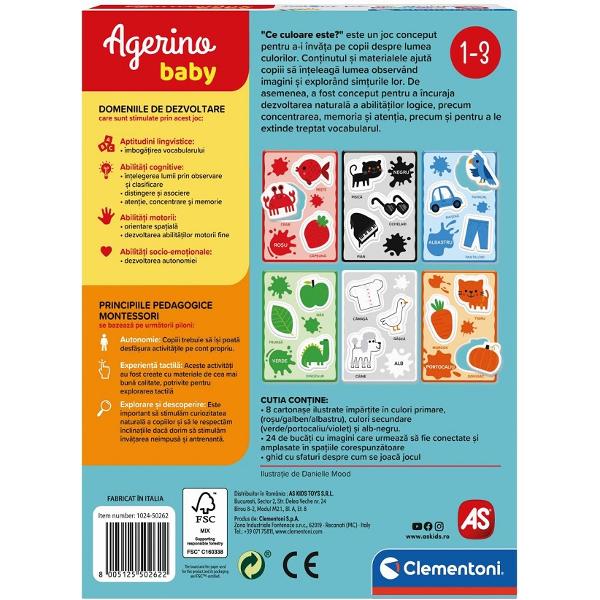 Joc educativ Agerino Baby: Recunoasterea culorilor. Montessori