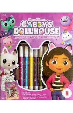 Gabby's Dollhouse. Set de colorat si de activitati