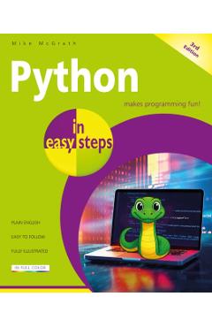 Coperta cărții 'Python in easy steps - Mike Mcgrath'
