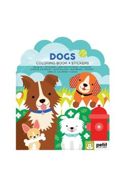 Coperta cărții 'Dogs Coloring Book + Stickers -'