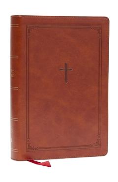 Coperta cărții 'KJV Giant Print End-Of-Verse Reference Bible, Brown Leathersoft, Red Letter, Comfort Print -'