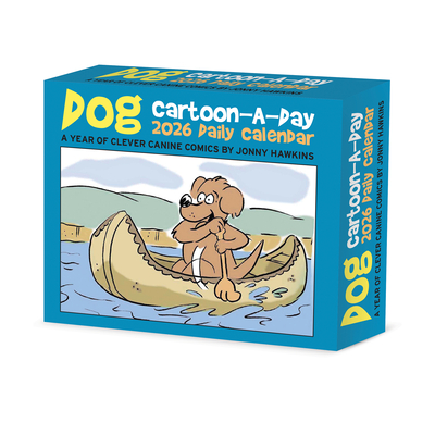 Dog Cartoon-A-Day by Jonny Hawkins 2026 5.4 X 6.2 Box Calendar - Jonny Hawkins