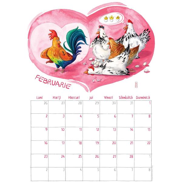 Calendar de perete 2026: Kotkodak