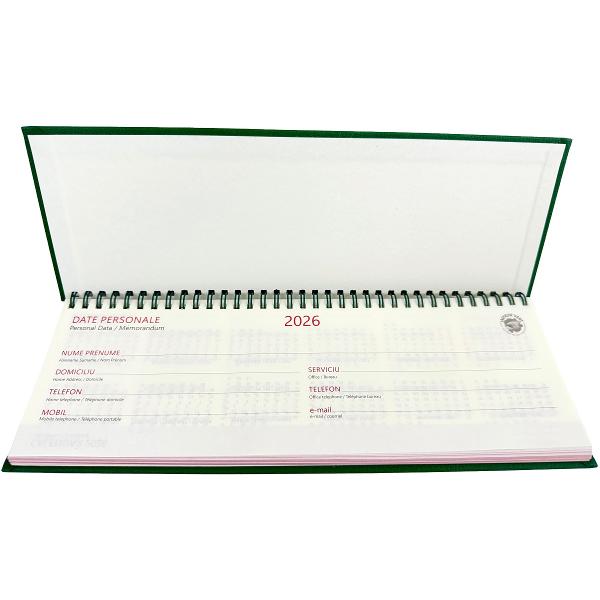Planner saptamanal de birou 2026: Verde. Ivory Ego