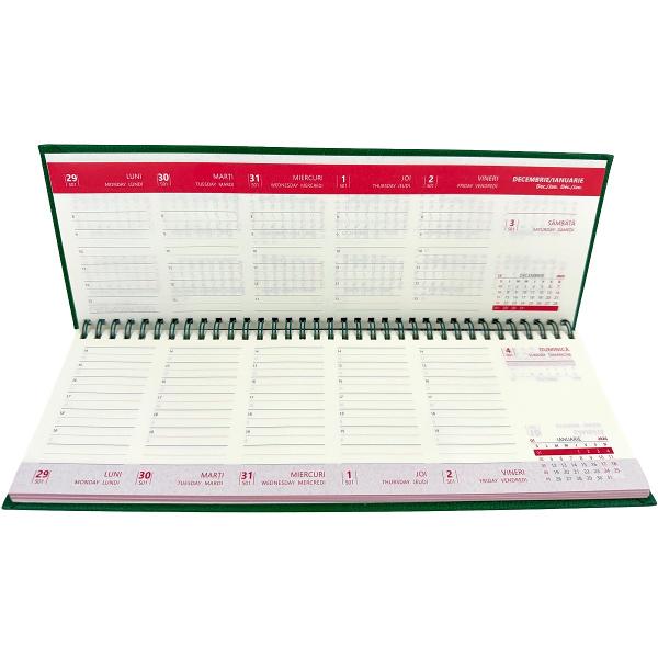 Planner saptamanal de birou 2026: Verde. Ivory Ego