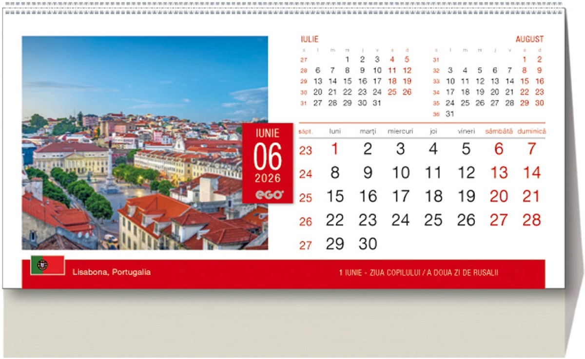 Calendar birou 2026: Orase europene