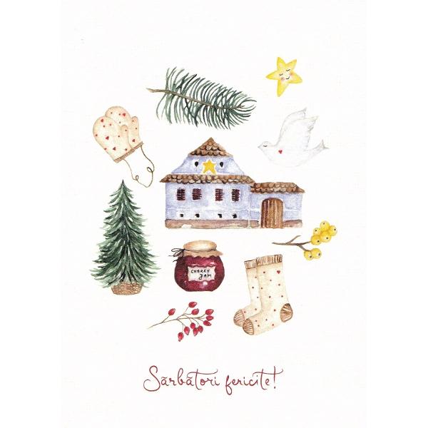Felicitare: Sarbatori Fericite. Mai Colorat