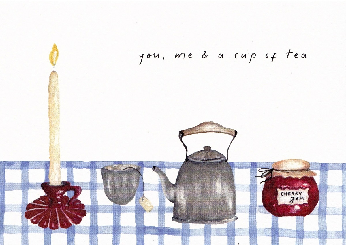 Carte postala: You, Me and a Cup of Tea. Mai Colorat
