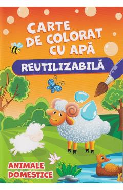 Poza produsului Animale domestice. Carte de colorat cu apa (reutilizabila)