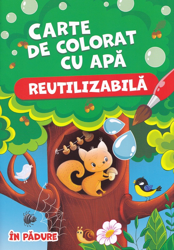 In padure. Carte de colorat cu apa (reutilizabila)