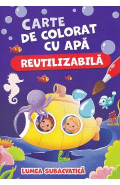 Poza produsului Lumea subacvatica. Carte de colorat cu apa (reutilizabila)