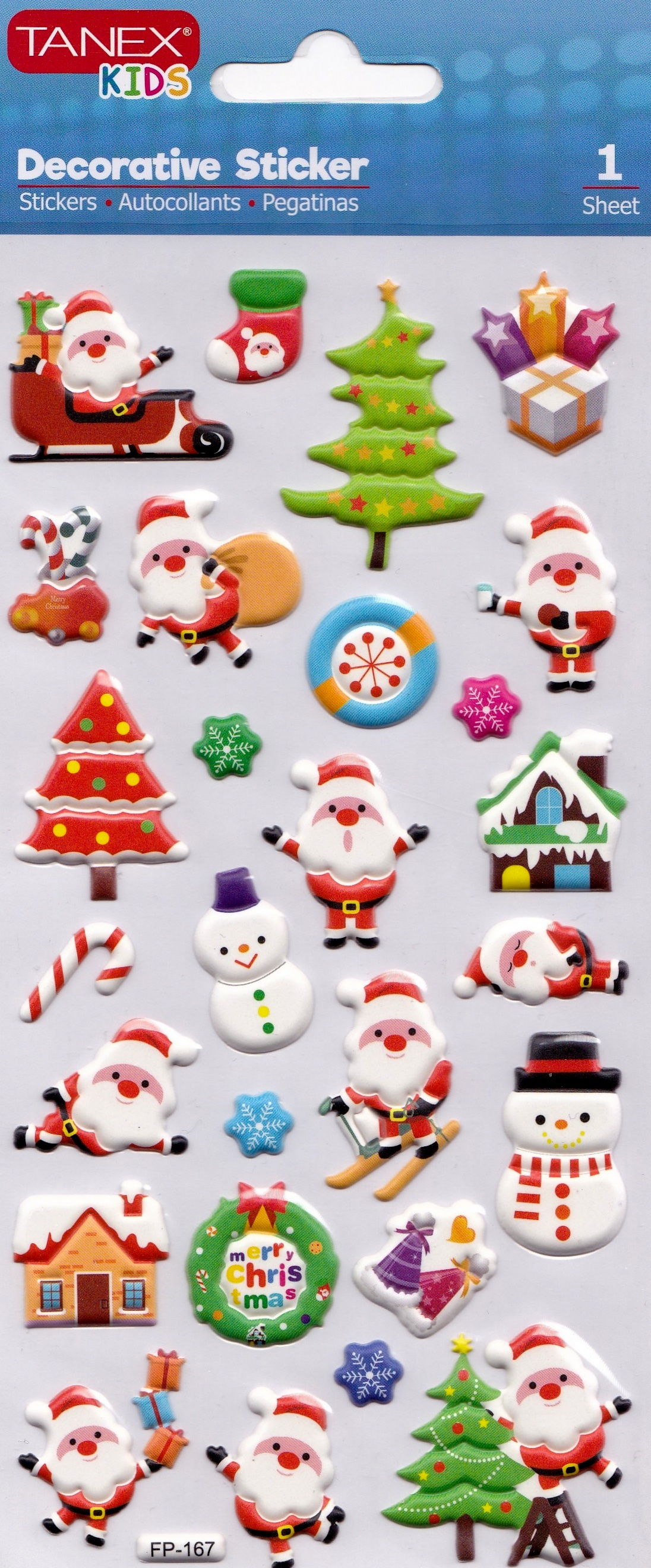 Stickere decorative: Puffy Craciun. Model 3