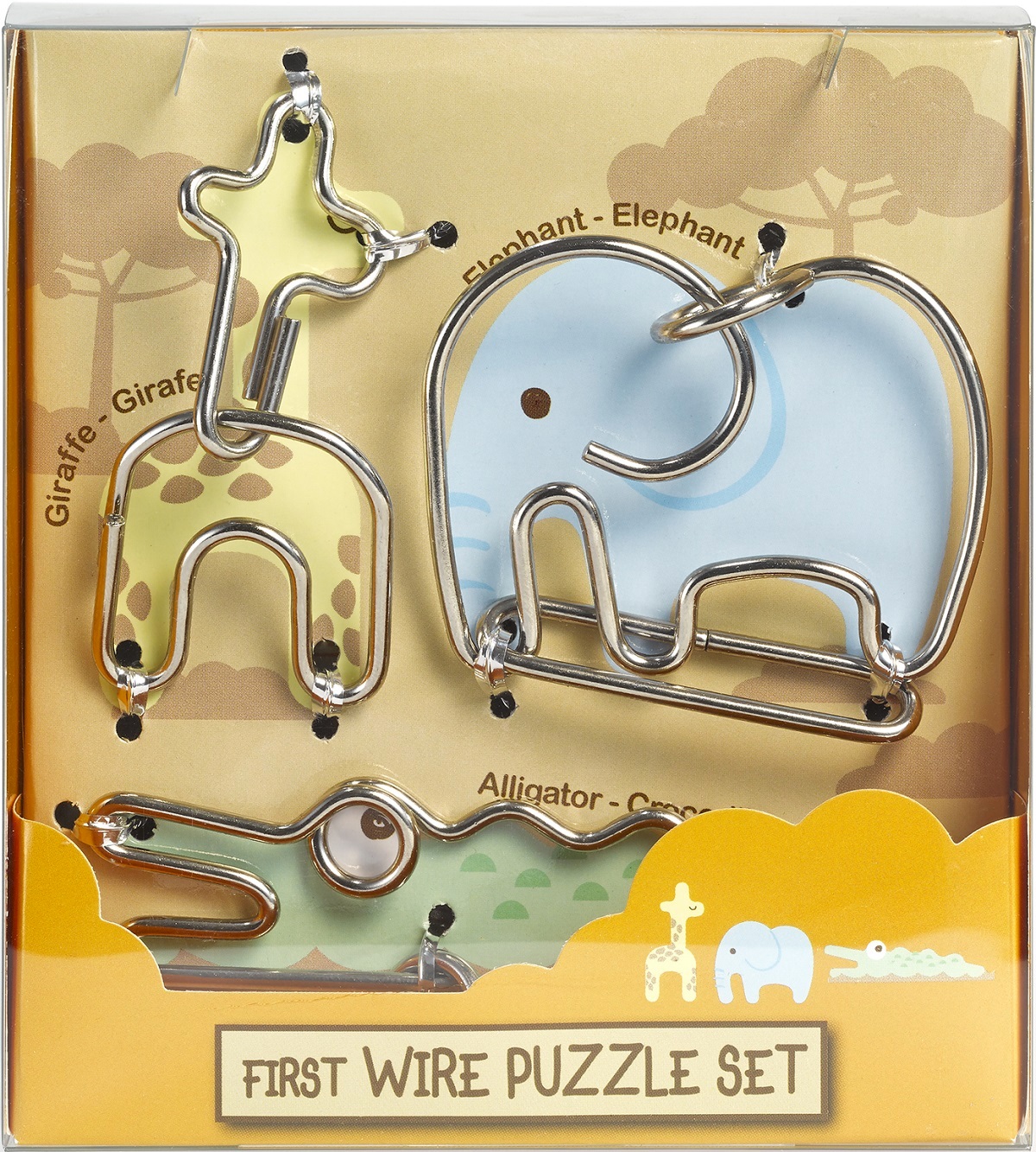 Set 3 puzzle metalice: Animale salbatice