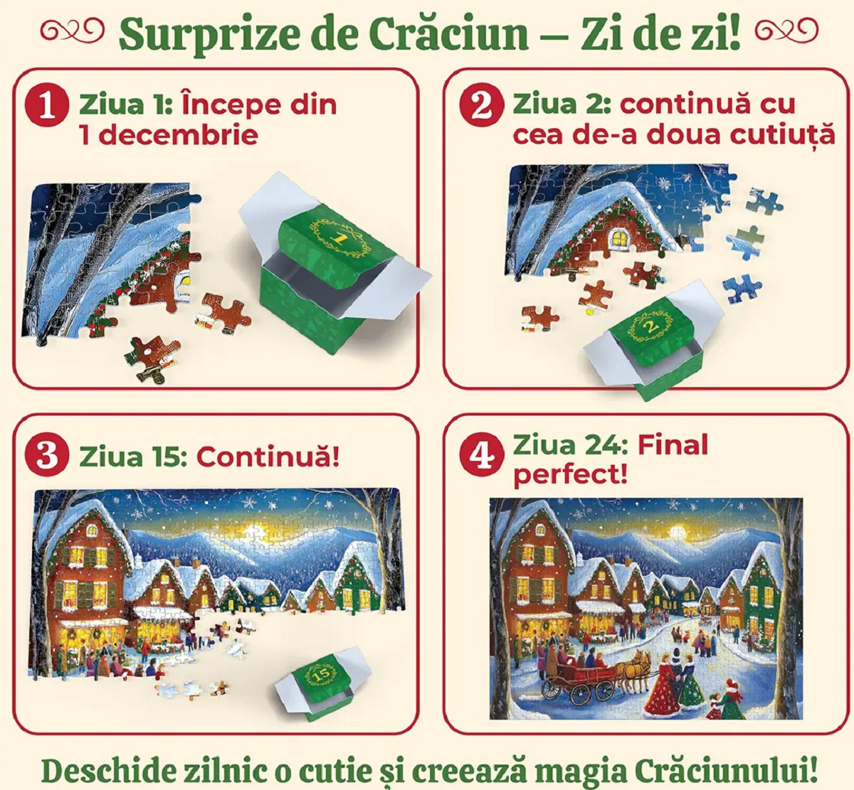 Puzzle 500 piese: Advent Calendar. Model 1