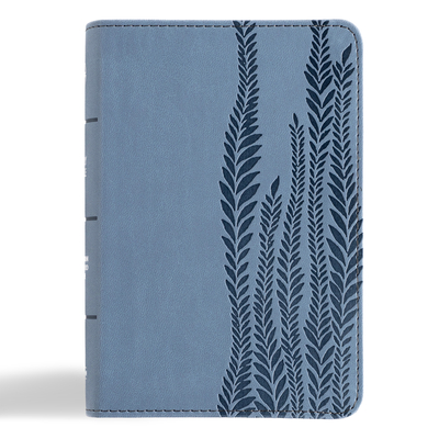 CSB Large Print Compact Reference Bible, Digital Study Edition, Slate Leathertouch -