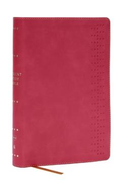 Coperta cărții 'Student Study Bible: A Guide to Knowing and Living God's Word (Nkjv, Pink Leathersoft, Red Letter, Comfort Print) -'