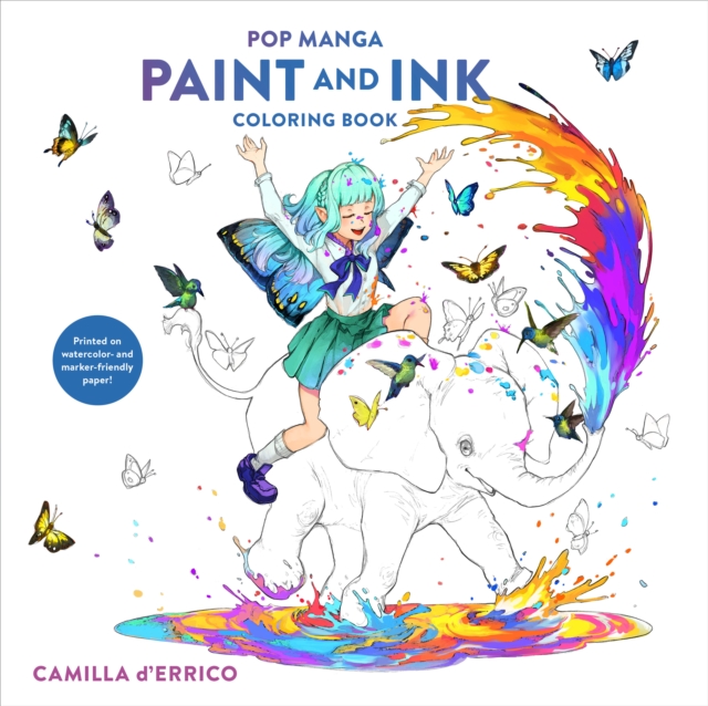 Coperta cărții 'Pop Manga Paint and Ink Coloring Book - Camilla D'errico'