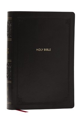 NKJV Giant Print End-Of-Verse Reference Bible, Black Leathersoft, Red Letter, Comfort Print (Thumb Indexed): Holy Bible -