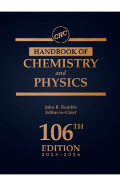 Coperta cărții 'CRC Handbook of Chemistry and Physics - John Rumble'
