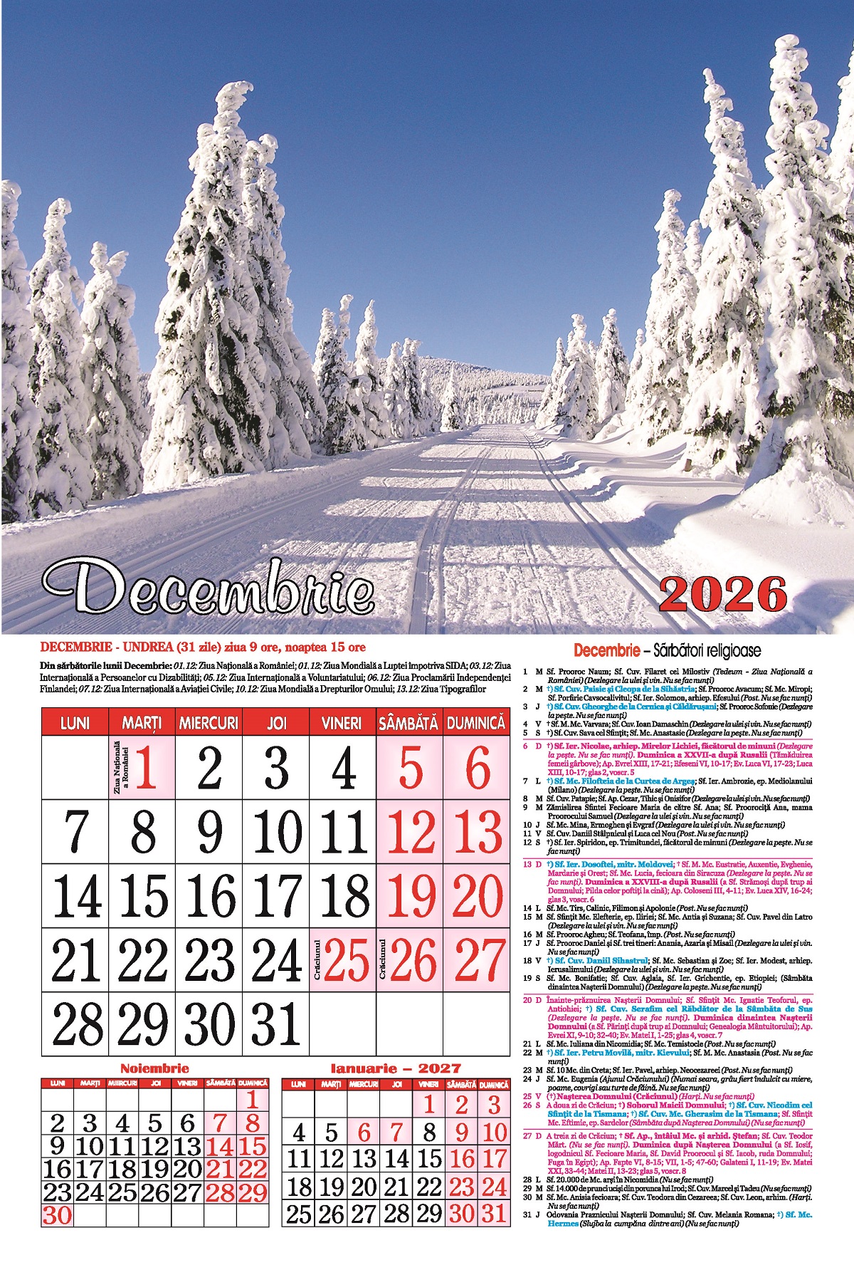 Calendar 2026: Peisaje