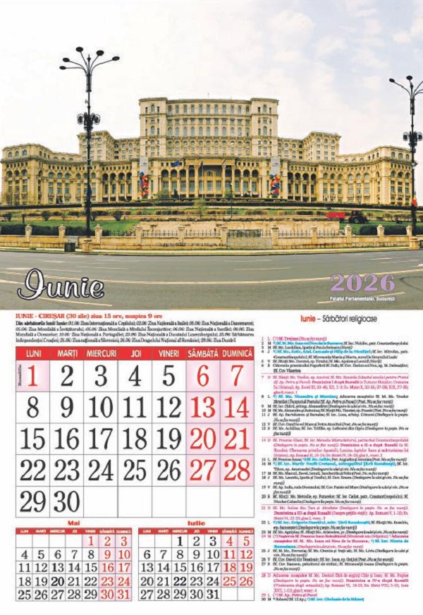 Calendar 2026: Romania