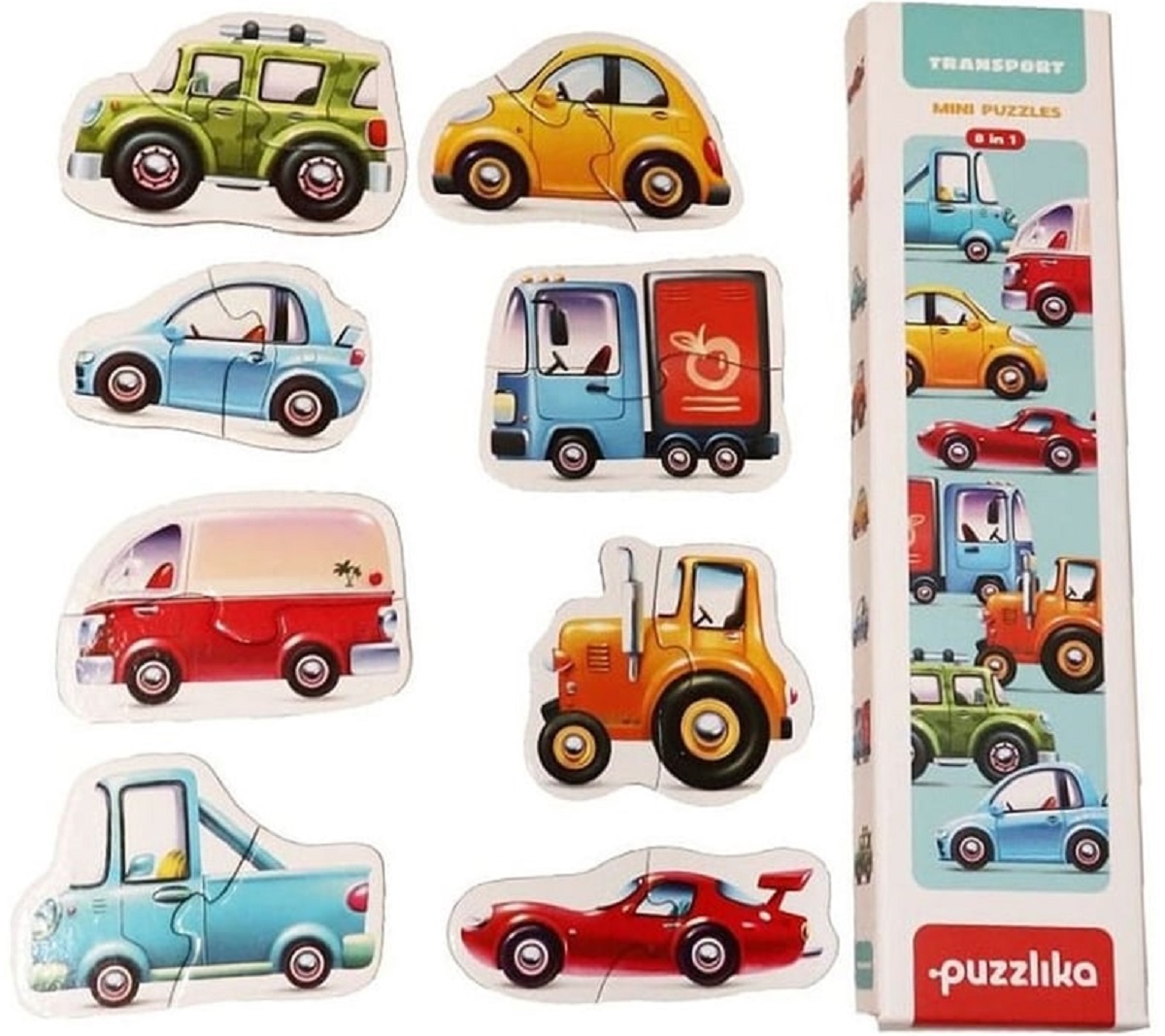 Set puzzle 8in1: Masinute