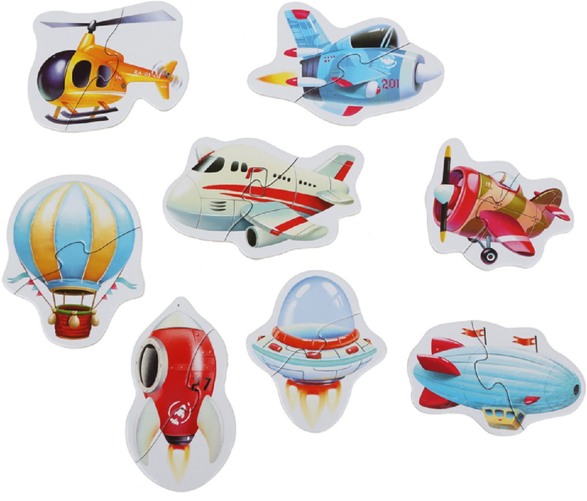 Set puzzle 8in1: Transport aerian