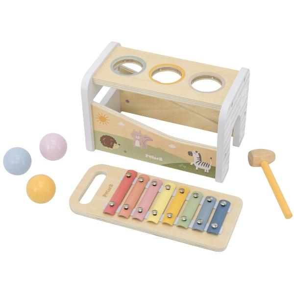 Masa de lucru si xilofon. Pounding Bench and Xylophone