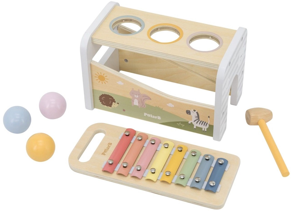 Masa de lucru si xilofon. Pounding Bench and Xylophone