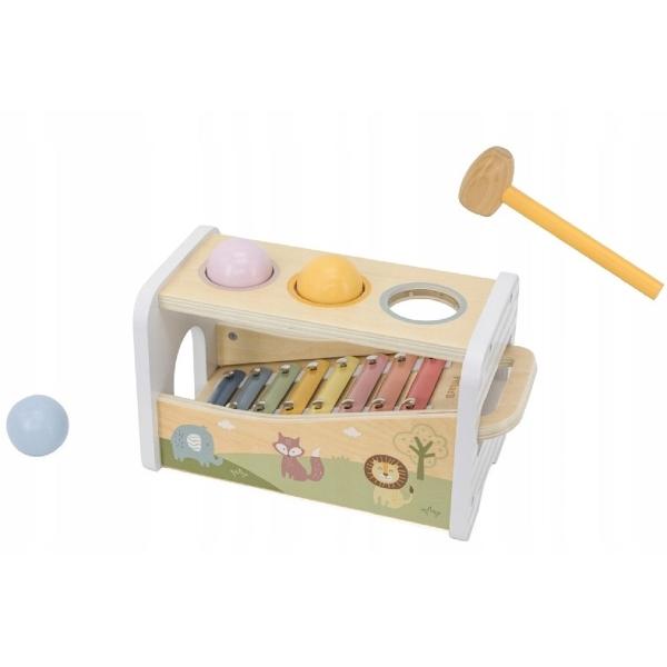 Masa de lucru si xilofon. Pounding Bench and Xylophone