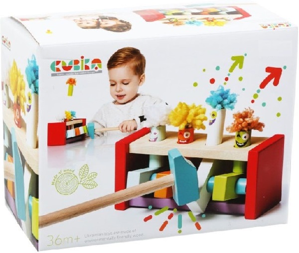 Jucarie din lemn: Clovnii jucausi