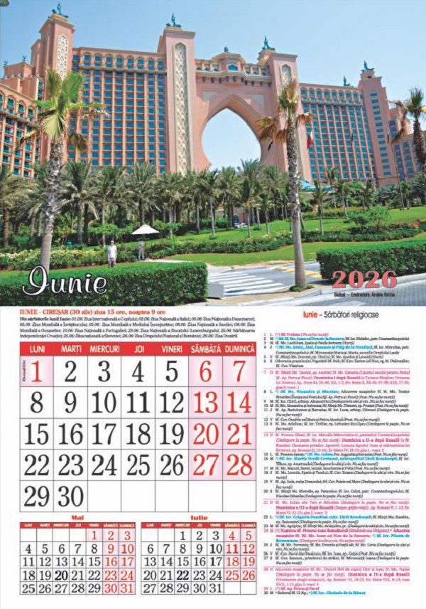 Calendar 2026: Orase