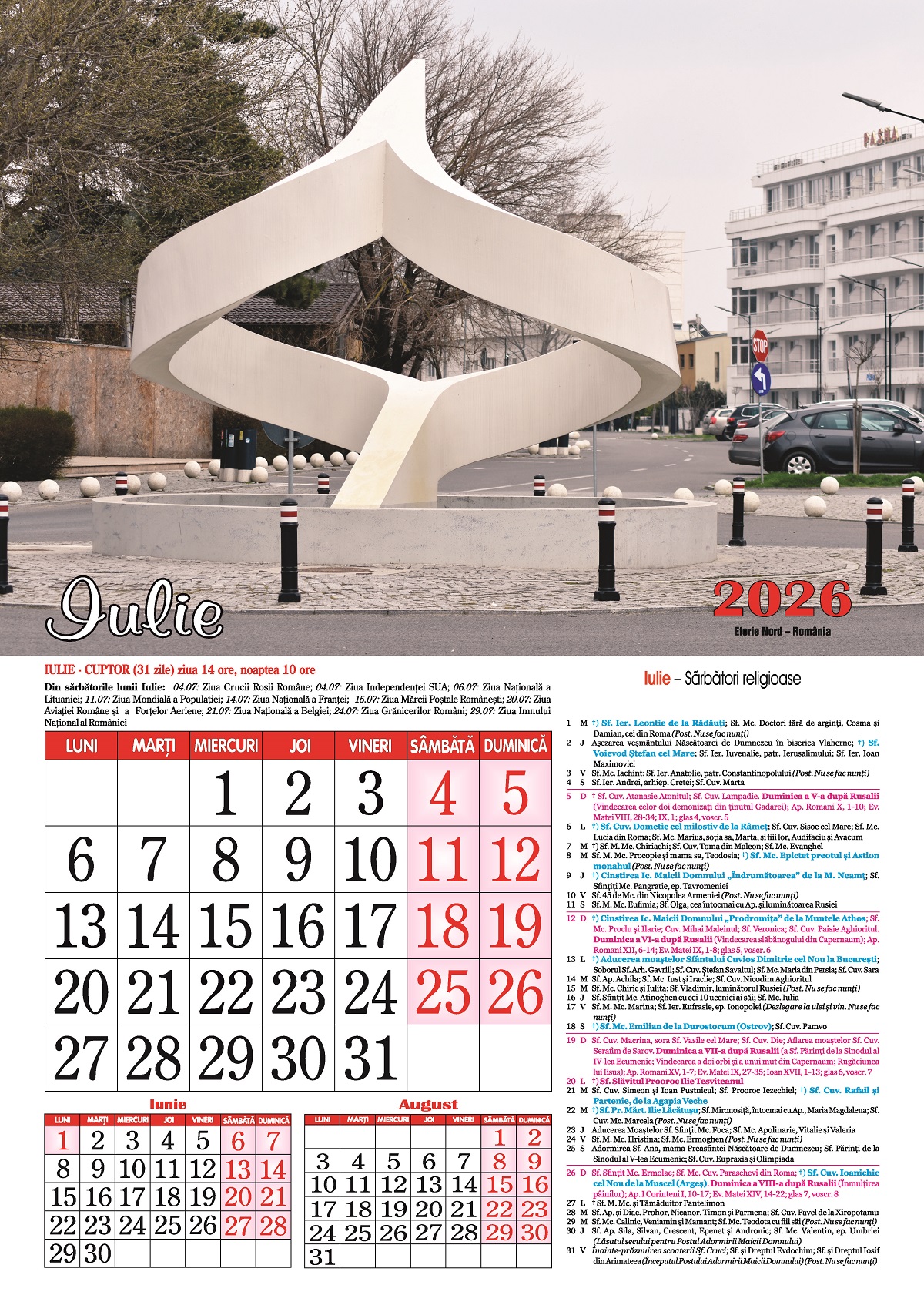 Calendar 2026: Orase